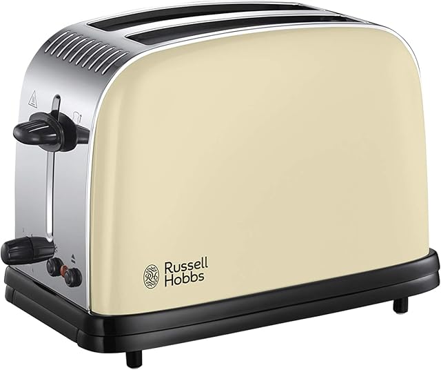 Russell Hobbs RU-23334 Stainless Steel 2 Slice Toaster, Cream,Cream