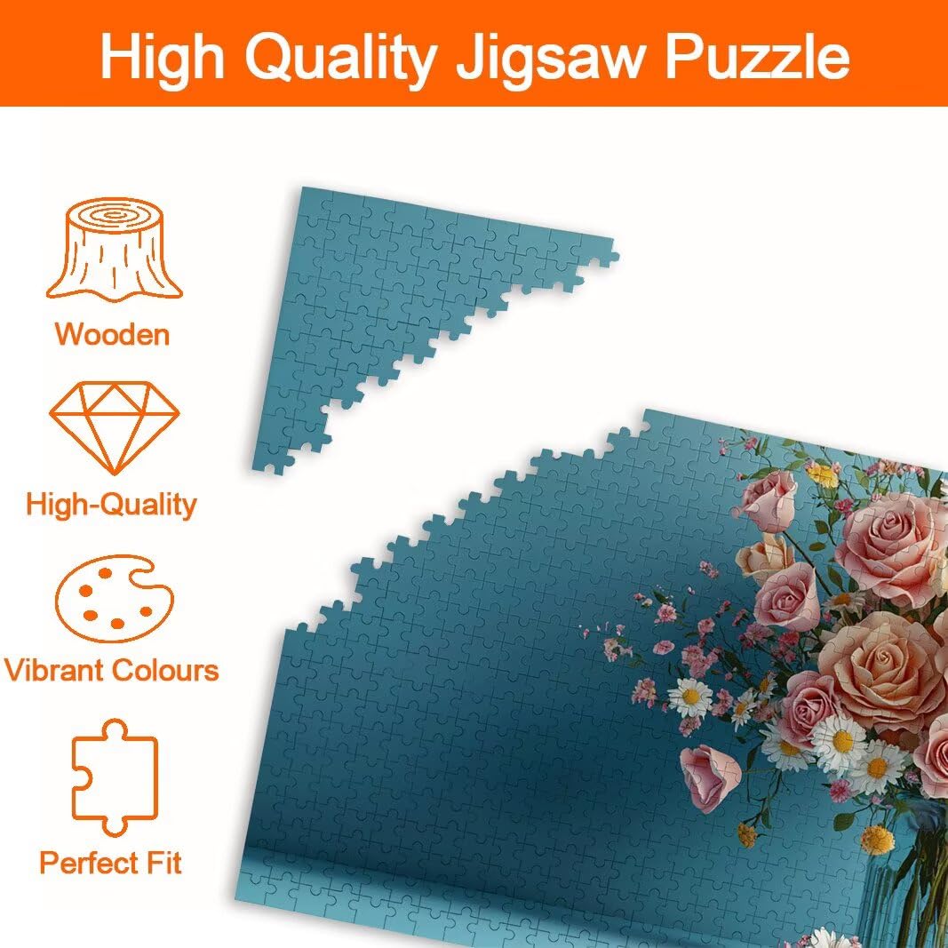 Puzzle 5000 elementów, różowa układanka, rozmiar: 157 x 106 cm, prezent dla