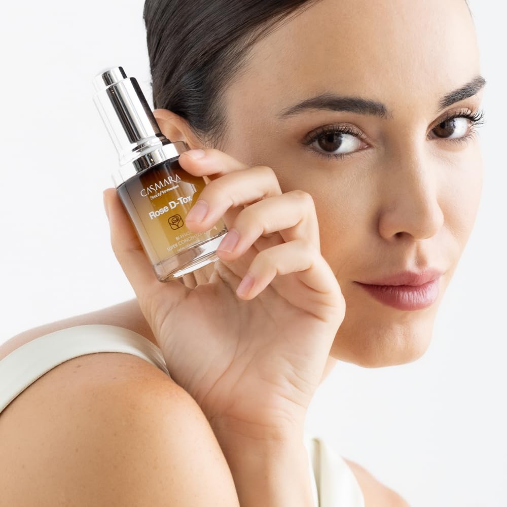 CASMARA - Serum do twarzy przeciwstarzeniowe, superkoncentrat Rose D-Tox, Detoksyfikujący, Odżywiający, Kobiecy krem nawilżający do twarzy, kwas hialuronowy, przeciwutleniacz, odmładzający, świecąca