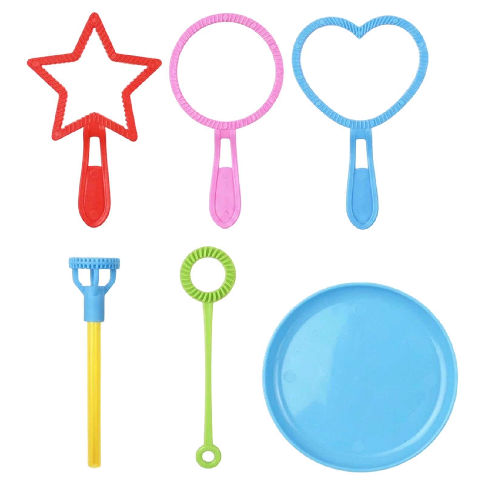 6 Pack Bubble Wands Set, Giant Bubbles Toys Set, Create Big Bubble (Bubbles Solution Not Included), Summer Garden Outdoor Activity Games Toys Party Favors