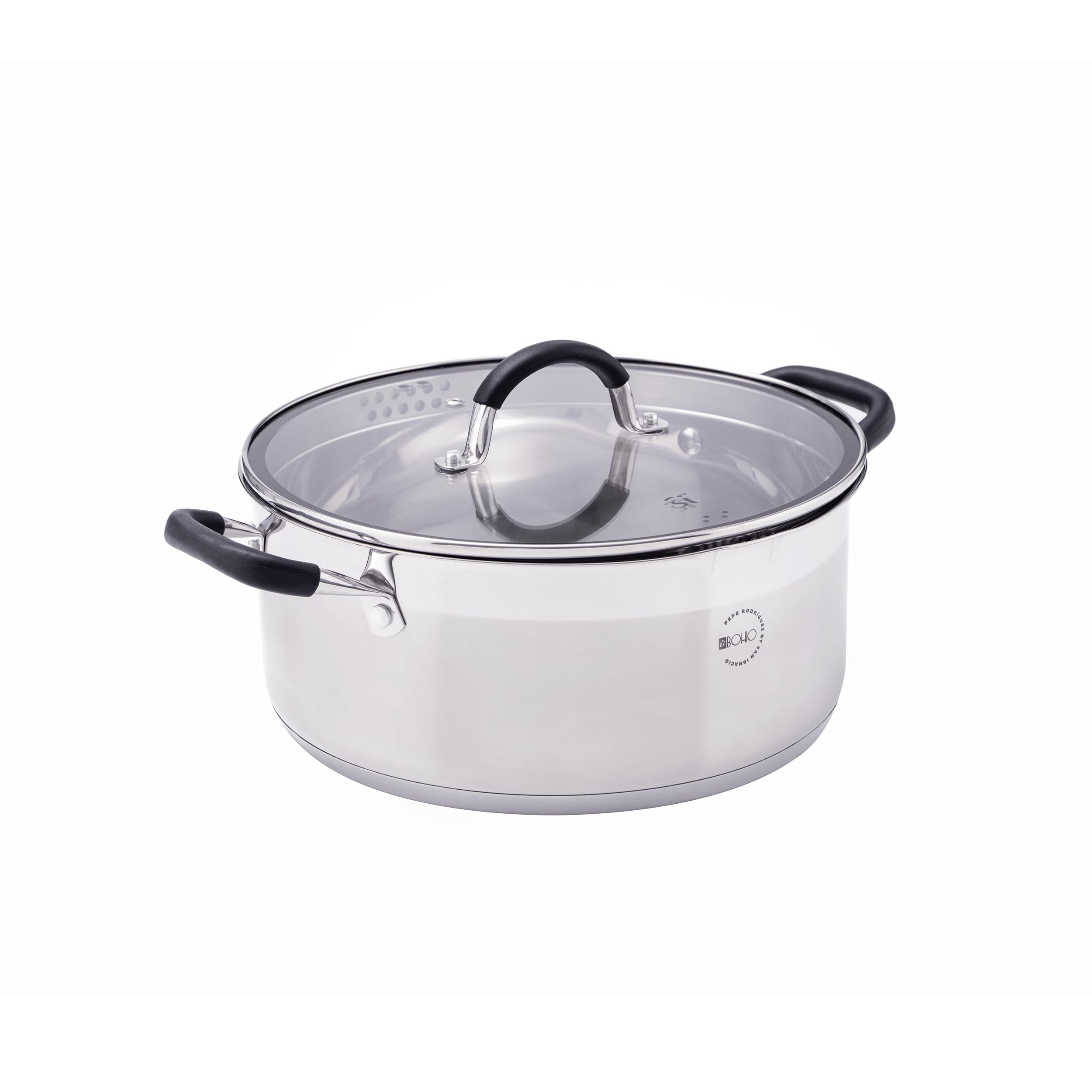 Casserole 7.02L grand volume induction en acier inoxydable avec couvercle