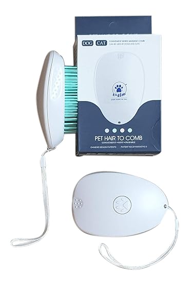 A+a Pets' Grooming Self Cleaning Hair Brush for Dogs Cats Puppies Rabbits, Lightweight, Easy to Carry (Light Green)