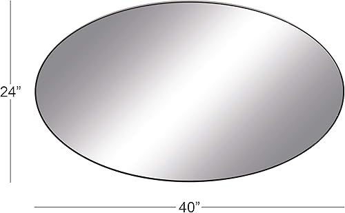 Miniatura 97 de Deco 79 Espejo de pared simplista de madera con marco minimalista fino, 24 x 1 x 24 pulgadas, blanco