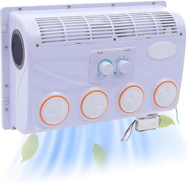 YFFYカーエアコン モバイルエアコン、12V、24V、 熱中症 暑さ対策 アウトドア 車中泊 持ち運び 家庭用 移動式 クーラー エアコン 冷房 キャンプ 車載用、移動式 クーラー 冷房 キャンプ 用 (ホワイト,24V) - 1