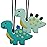 Chew Necklaces for Sensory Kids and Adults, 2 Pack Dinosaur Silicone Chewy Toys for Boys with Autism, ADHD, SPD, Reduce Chewing Fidgeting for Children, Oral Motor Chewing Necklace