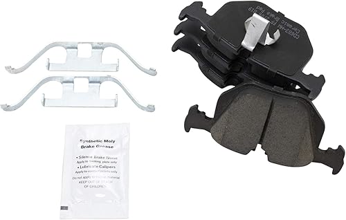 Miniatura 6 de TRQ Rotor y pastillas de freno de cerámica trasera izquierda derecha kit wproductos químicos compatibles con BMW X3 04-10