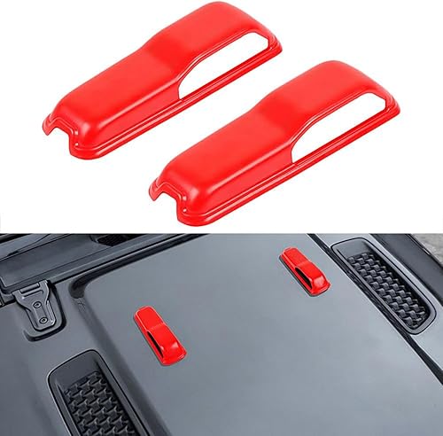 Miniatura 8 de Cubierta de la bisagra del capó del motor Decoración Trim Cover Accesorios de decoración externa (verde)