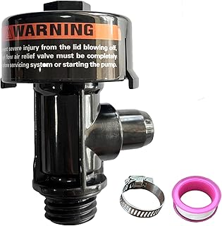 iFJF 98209803 Manual Release Valve Assembly for Pool & Spa Filters - High Flow Air Relief Valve Compatible withWarrior, Clean & Clear Series - Durable & Easy to Install (Includes O-Ring & Clip)