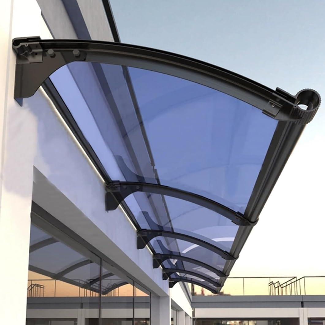 Auvent de porte avec évier drainage marquise alu anti-UV YVYKFZD