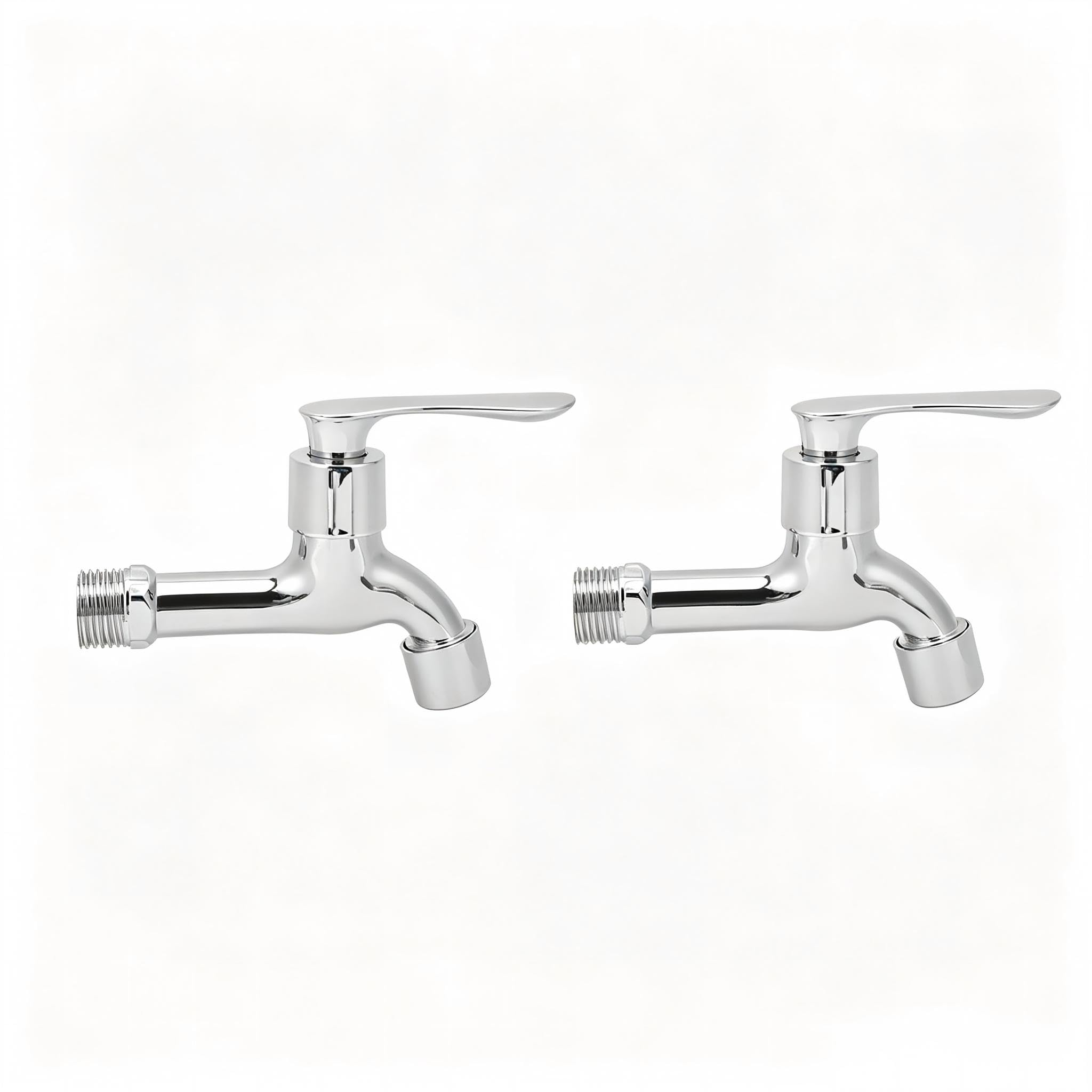Hapivida Bathroom Sink Faucet, Wall-Mounted Zinc Alloy Single Cold Water Tap with Brass Valve Core for Kitchen Bathroom Outdoor Garden Washing Machine Car Wash — image 1