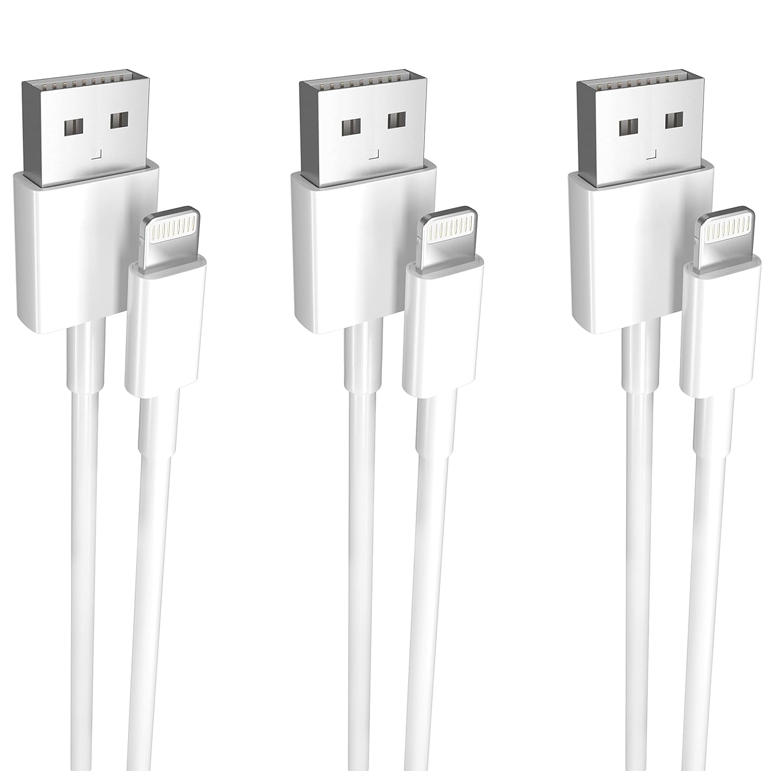 Special iPhone Charger, 3 Pack (3 FT), Lightning to USB Cable Cord for iPhone, iPad, Travel Charger Cable - White Popular iPhone Charger, 3 Pack (3 FT), Lightning to USB Cable Cord for iPhone, iPad, Travel Charger Cable - White