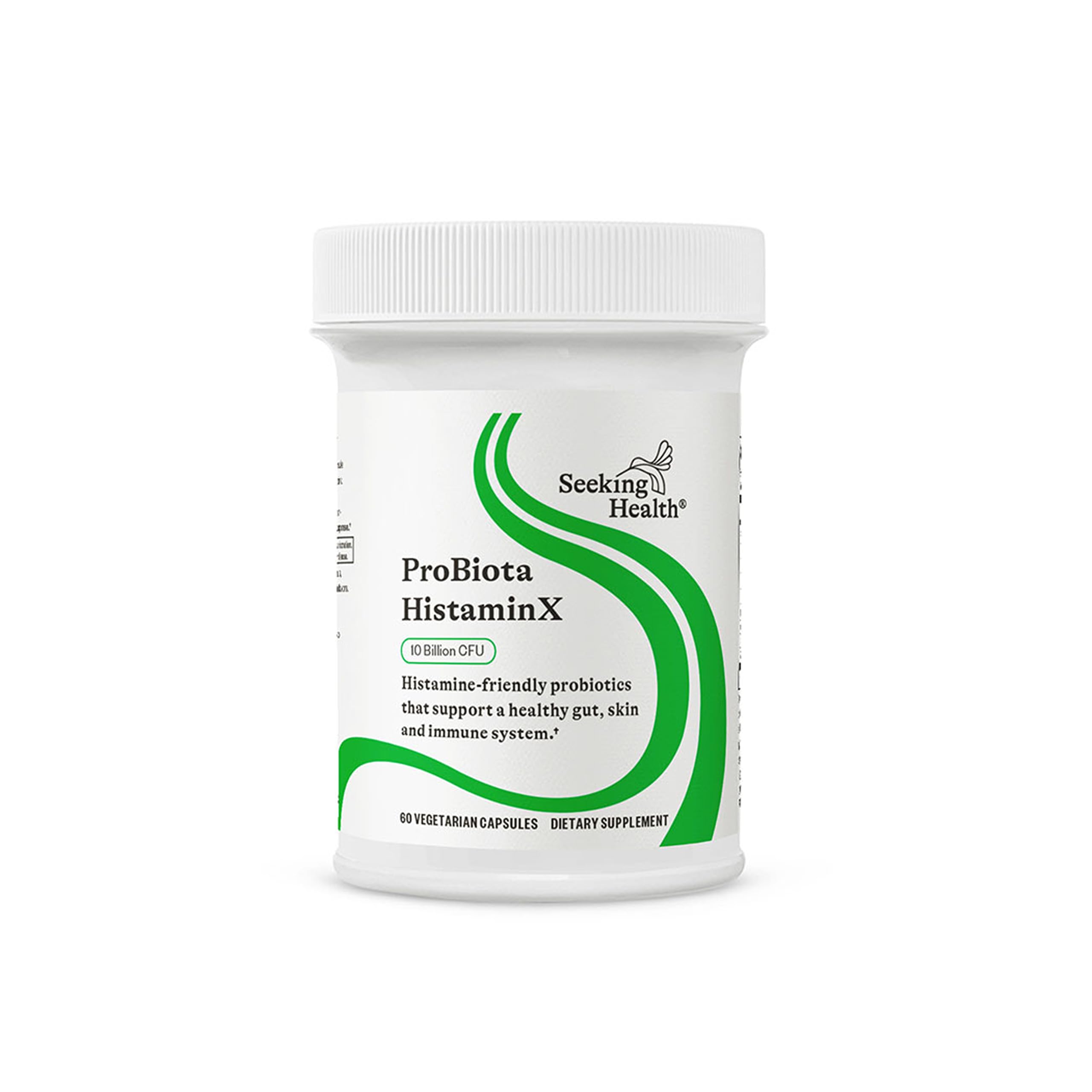 Seeking Health ProBiota HistaminX, 10 Billion CFU Low-Histamine Probiotic Supplement for Gut Health, Microbiome Balance, Digestive Comfort for Histamine Intolerance, Vegan & Vegetarian (60 Capsules)