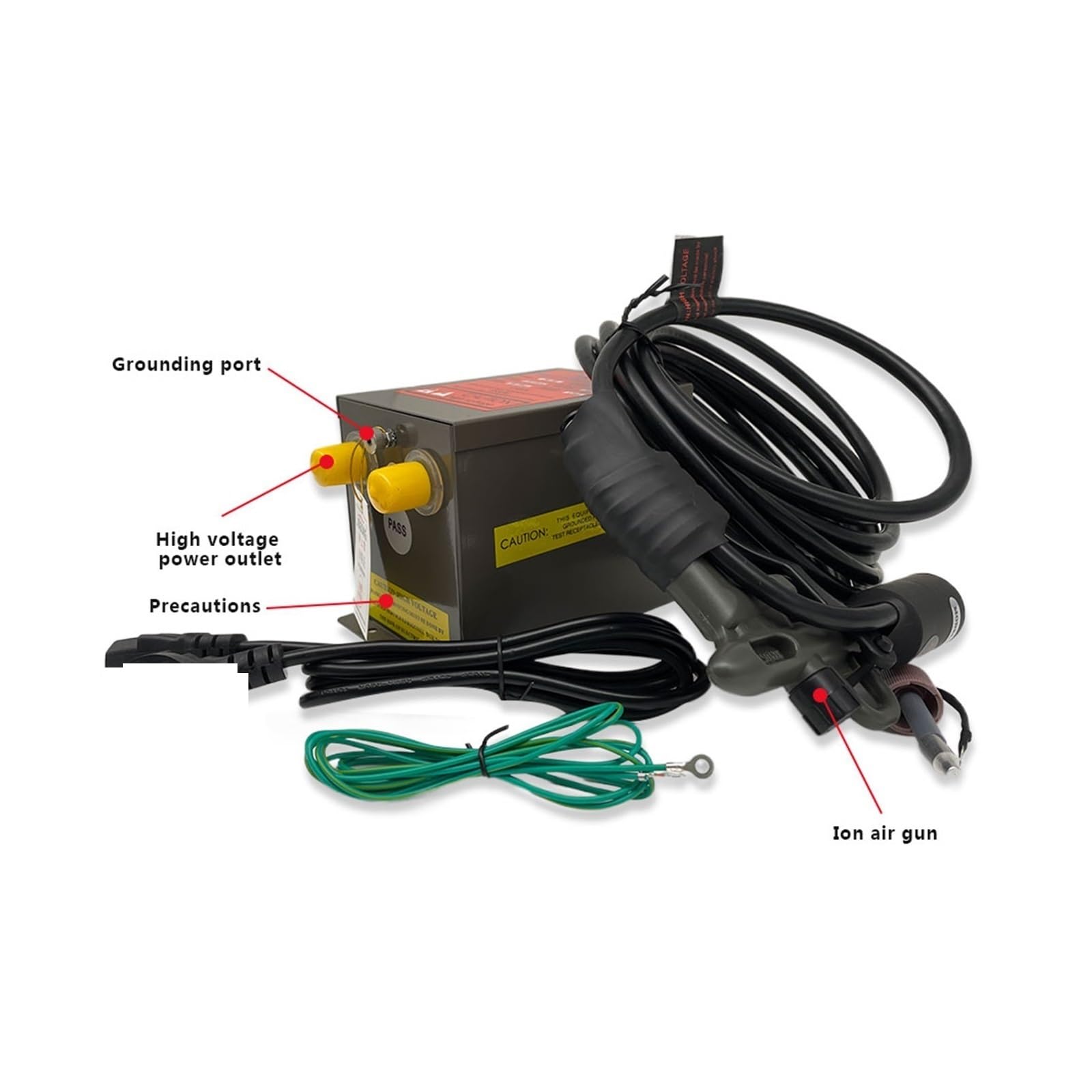 SL-004C souffleur d'air ionisant éliminateur statique électrostatique précipitateur pistolet à poussière avec générateur haute tension AC 7.0KV 40-80PSI Outil électrique
