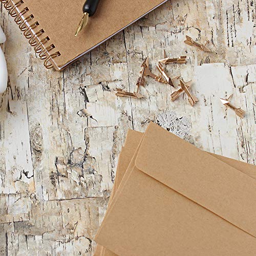 Winlyn 150 Pcs Bulk A6 Invitation Envelopes In Brown Kraft Peel & Seal Self-Seal 4 3/4 X 6 1/2 Envelopes 100Lbs. Paper Stock For Wedding Holiday Invitation Mailing 4 X 6 Photo Greeting Cards #TOP4