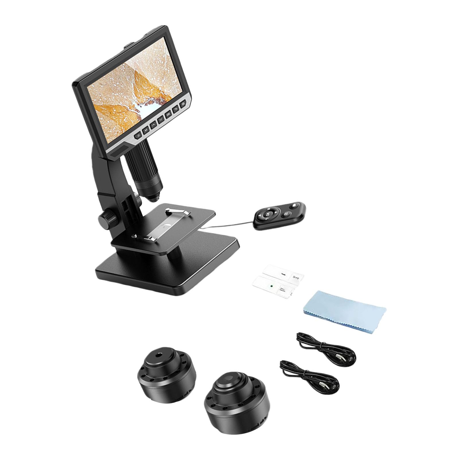 Microscopio digitale LCD da 7 pollici ad alto ingrandimento Display ad alta risoluzione con luce LED regolabile per riparazione PCB e osservazione di piccoli oggetti Luminosità regolabile Microscopio