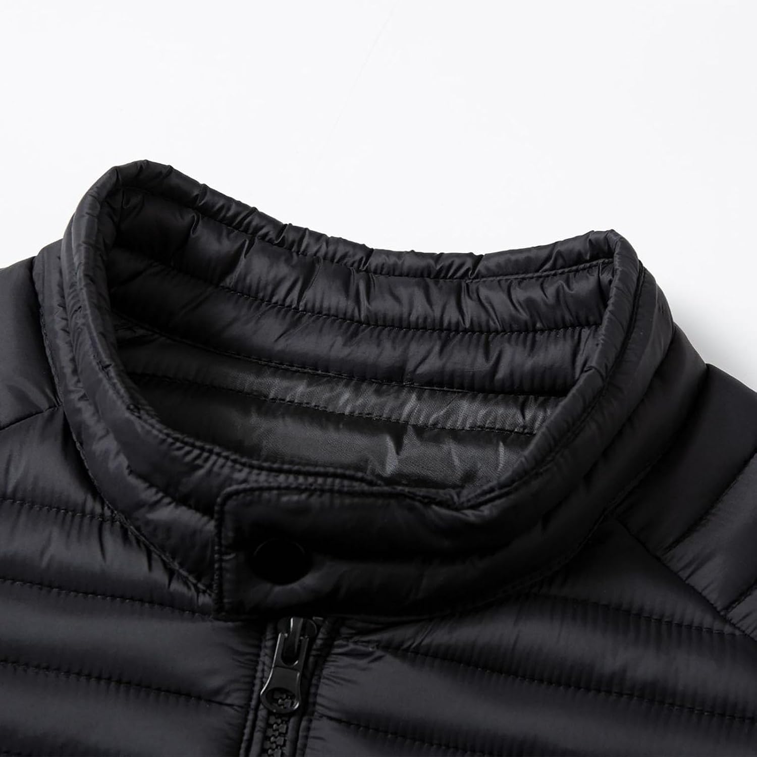 Men's Quilted Zip Up Jacket, Stand Collar, Multi-Pocket Winter