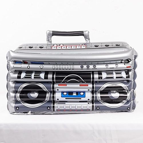 Silver 24x12 Inflatable 80s Boom Box Cooler