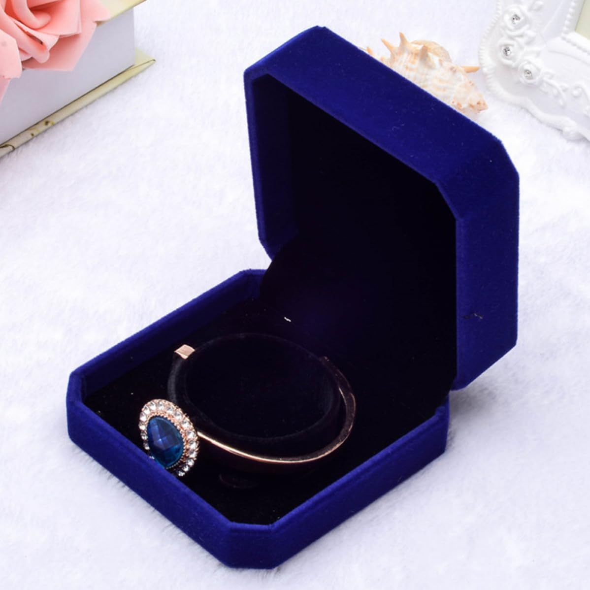 Didiseaon 4pcs Four Piece Jewelry Box Set for Ring and Necklace Storage image 2