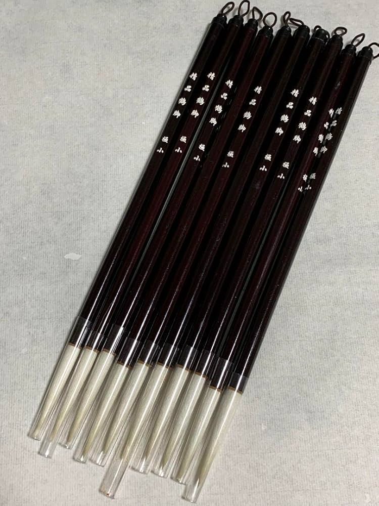 武林邵芝巌製作 精品鶴脚 小筆 5本セット、長鋒筆 Amazon.co.jp: 武林邵芝巌製作 精品鶴脚 極小 筆 長鋒筆