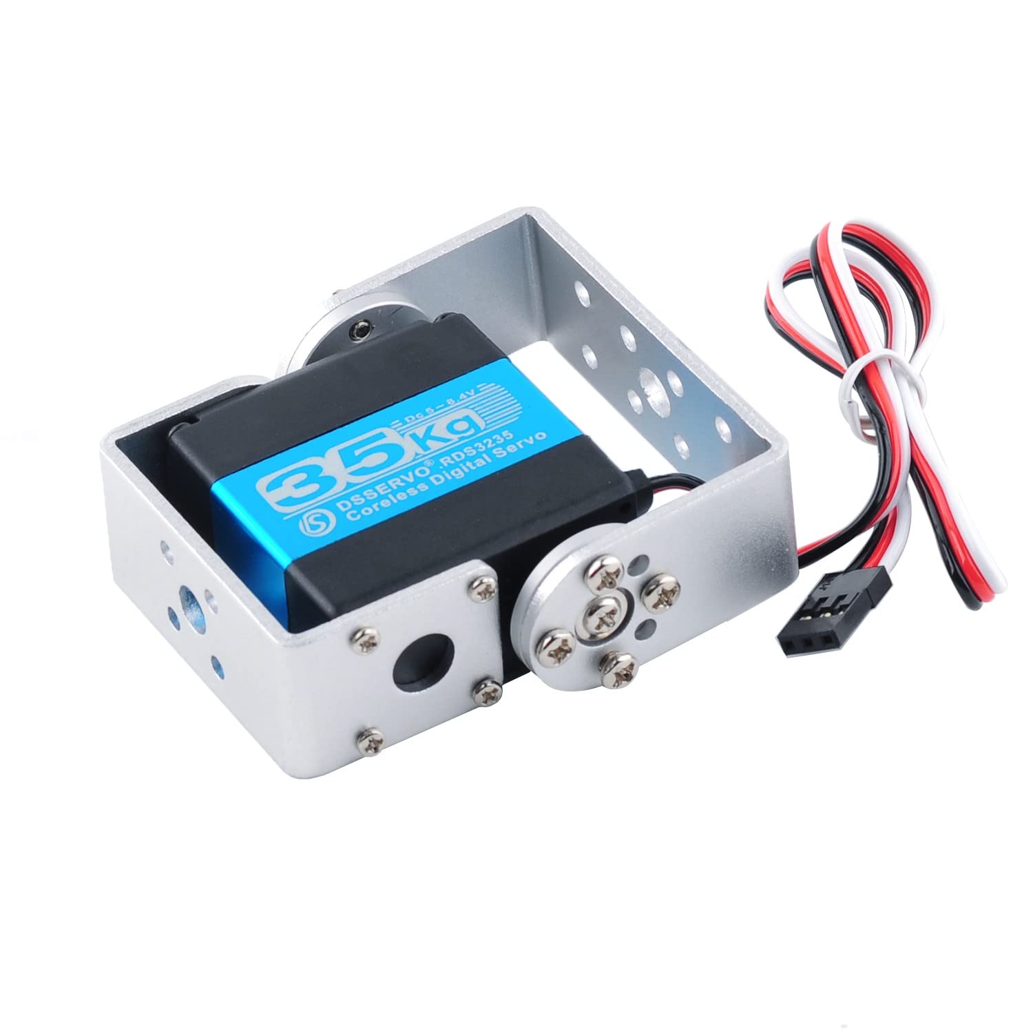 RC Digital Servo Digital Servo 20 kg/25 kg resistente al agua servo Full Metal Gear 270 grados para DIY Baja Car Crawler Truck RC brazo robótico (35 kg + U) (2)