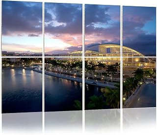 Art Acoustic Panels San Juan Puerto Rico Convention Center WS 8 Pack Decorative Sound Absorbing Wall Panels 48x32" Noise Canceling Soundproof Padding Room Decor for Office