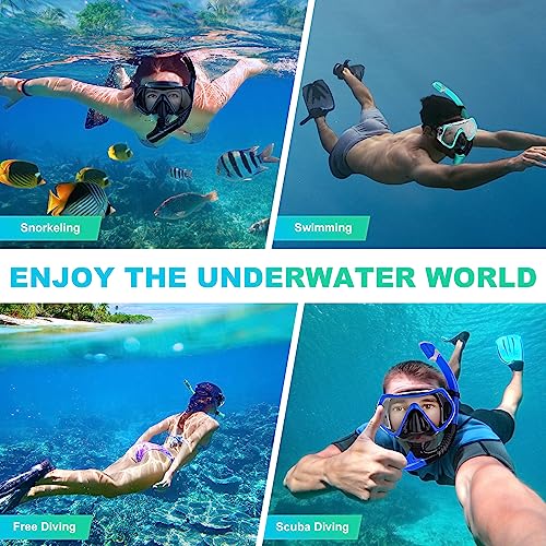 image for Snorkeling Gear for Adults, ZIPOUTE PRO Snorkel Mask Adult Snorkel Set