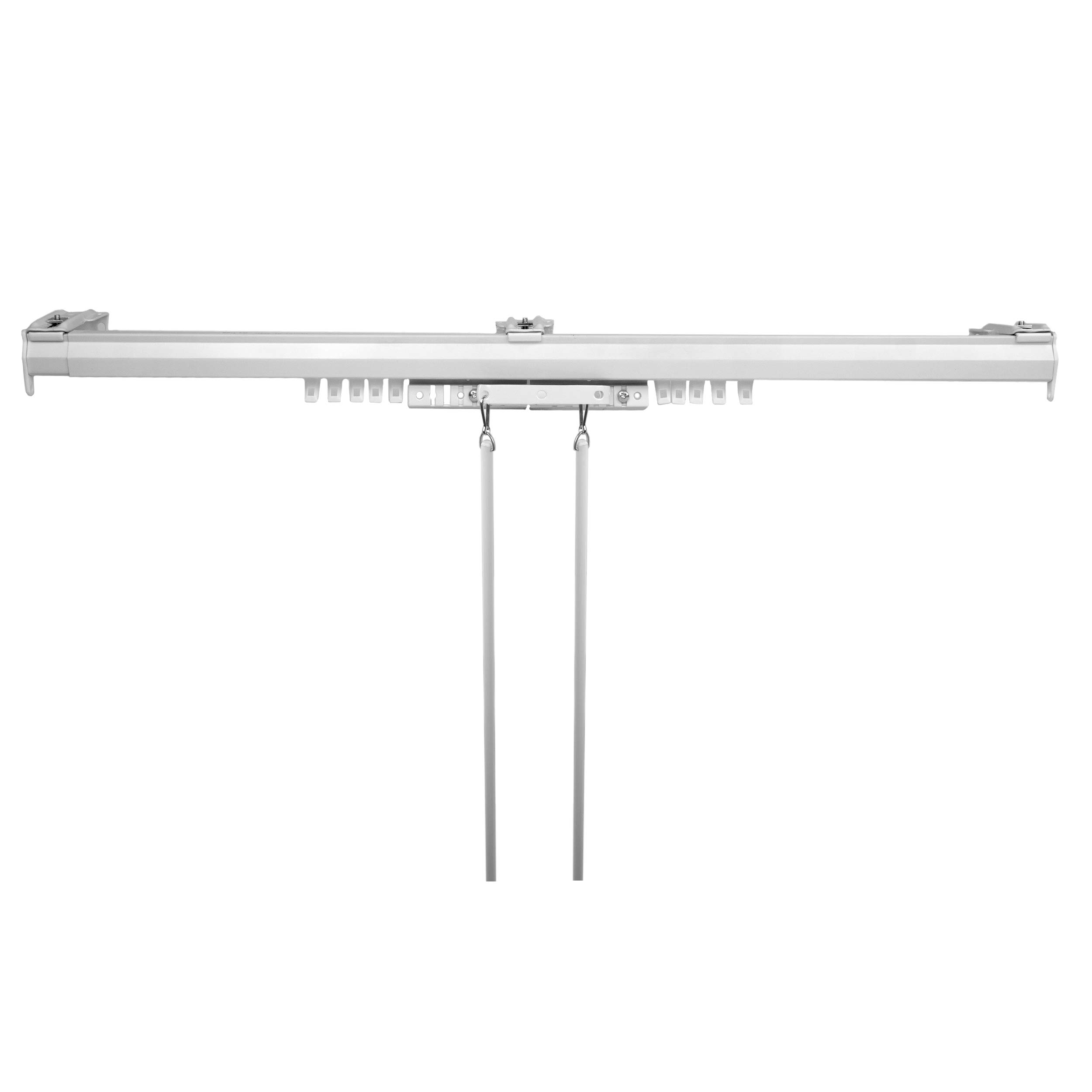 Baton Draw White Traverse Rod 30-48 inch