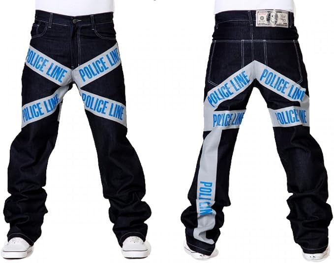 Dirty Money Police Line Jeans : Amazon 