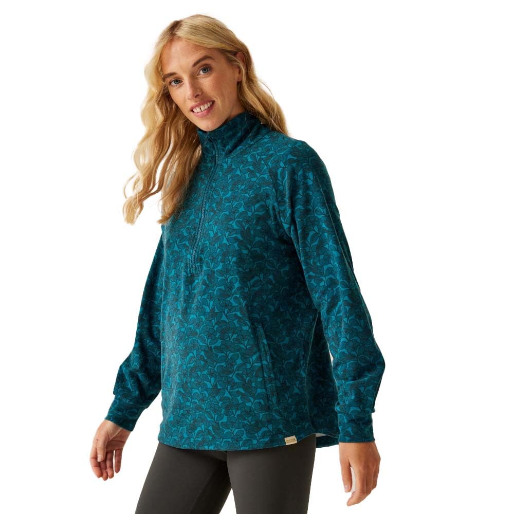 Regatta Women's Birdy Blue Orla Kiely Half Zip Midlayer Fleece, 8