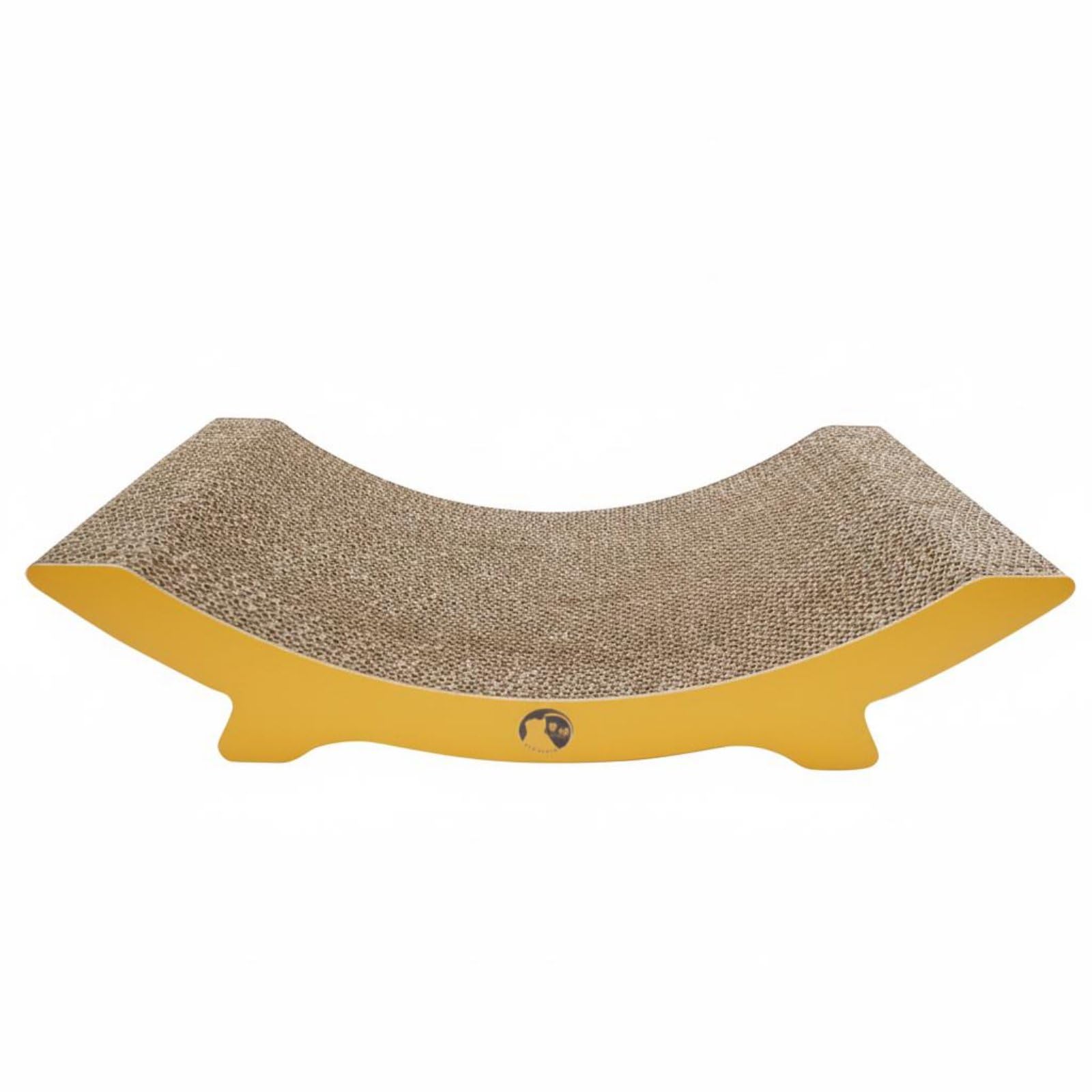 Griffoir pour Chat Planche Lounger Lit Jouet en Carton Ondulé Grade C Texture Ferme pour Limage Naturelle des Griffes Courbe Sourire pour Confort