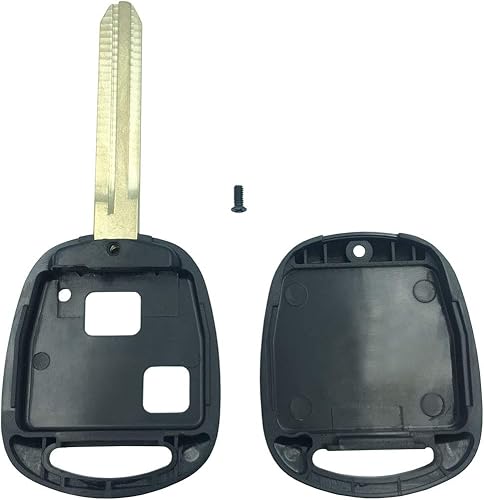 Miniatura 3 de Carcasa para llave de entrada sin llave para Toyota Corolla Camry Prado Land Cruiser/FJ Cruiser con mando a distancia, cubierta en blanco sin chip