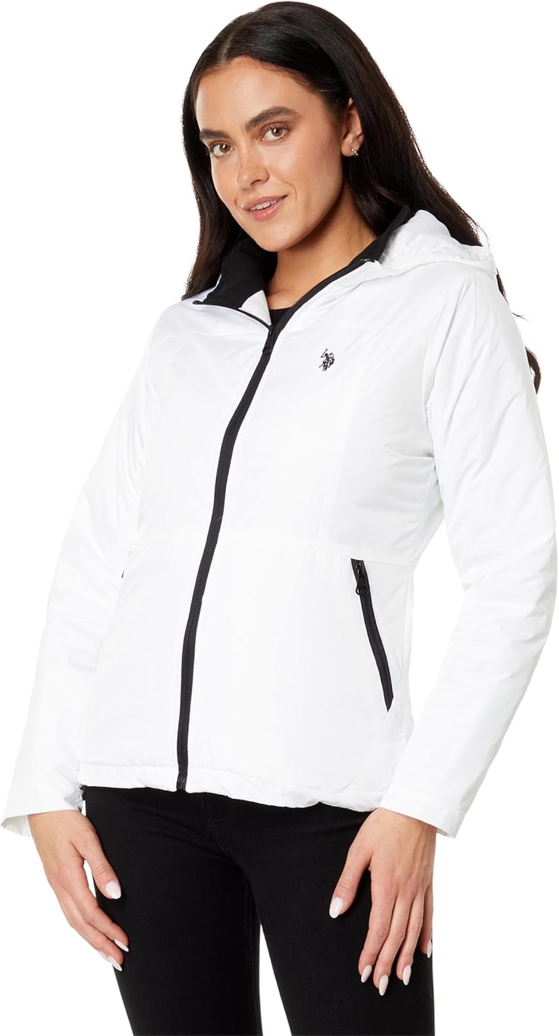 U.S. POLO ASSN. Hooded Ski Jacket with Polar Fleece Collar