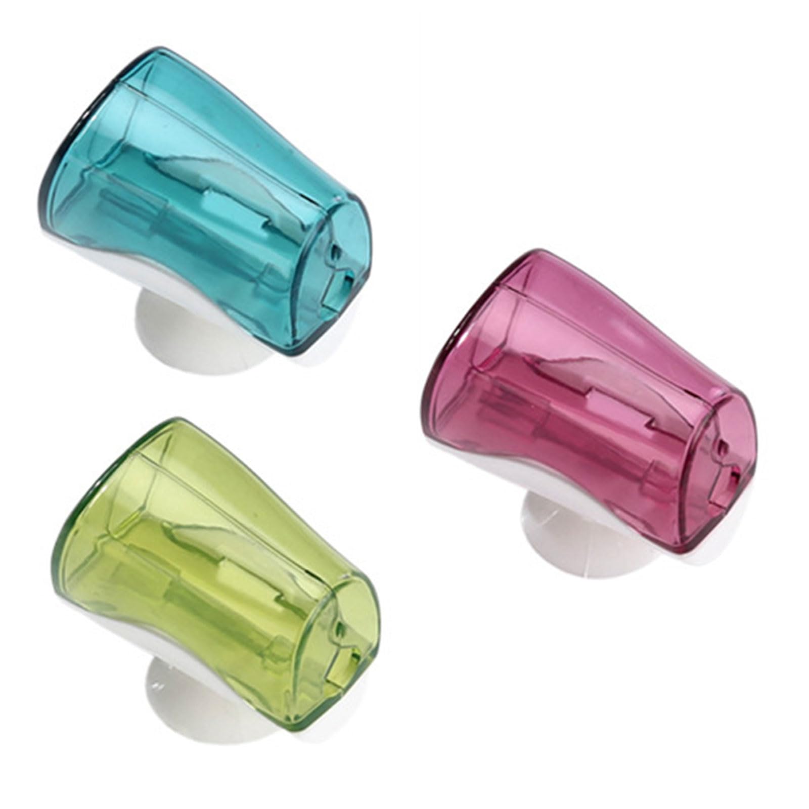 3Pcs Toothbrush Holder with Strong Adhesive Suction Cups Easy Open Lid for Home Organization Suction Cup Toothbrush Cover