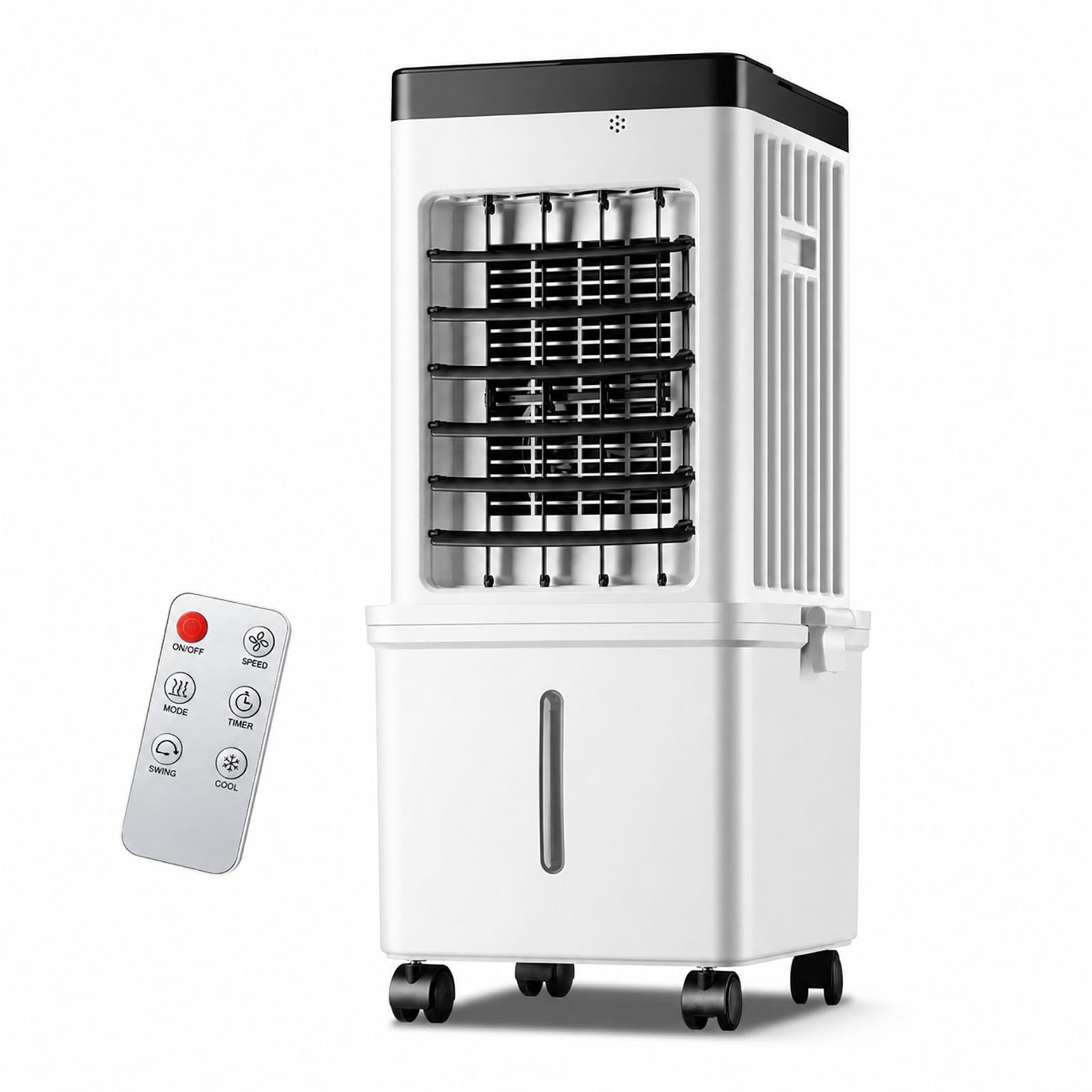 Wyhbxd One Color Air Cooler For Home, 15L Portable Evaporative Cooler With 3 Speeds, 120° Oscillation, 7.5H Timer, Quiet Cooling Fan Remote