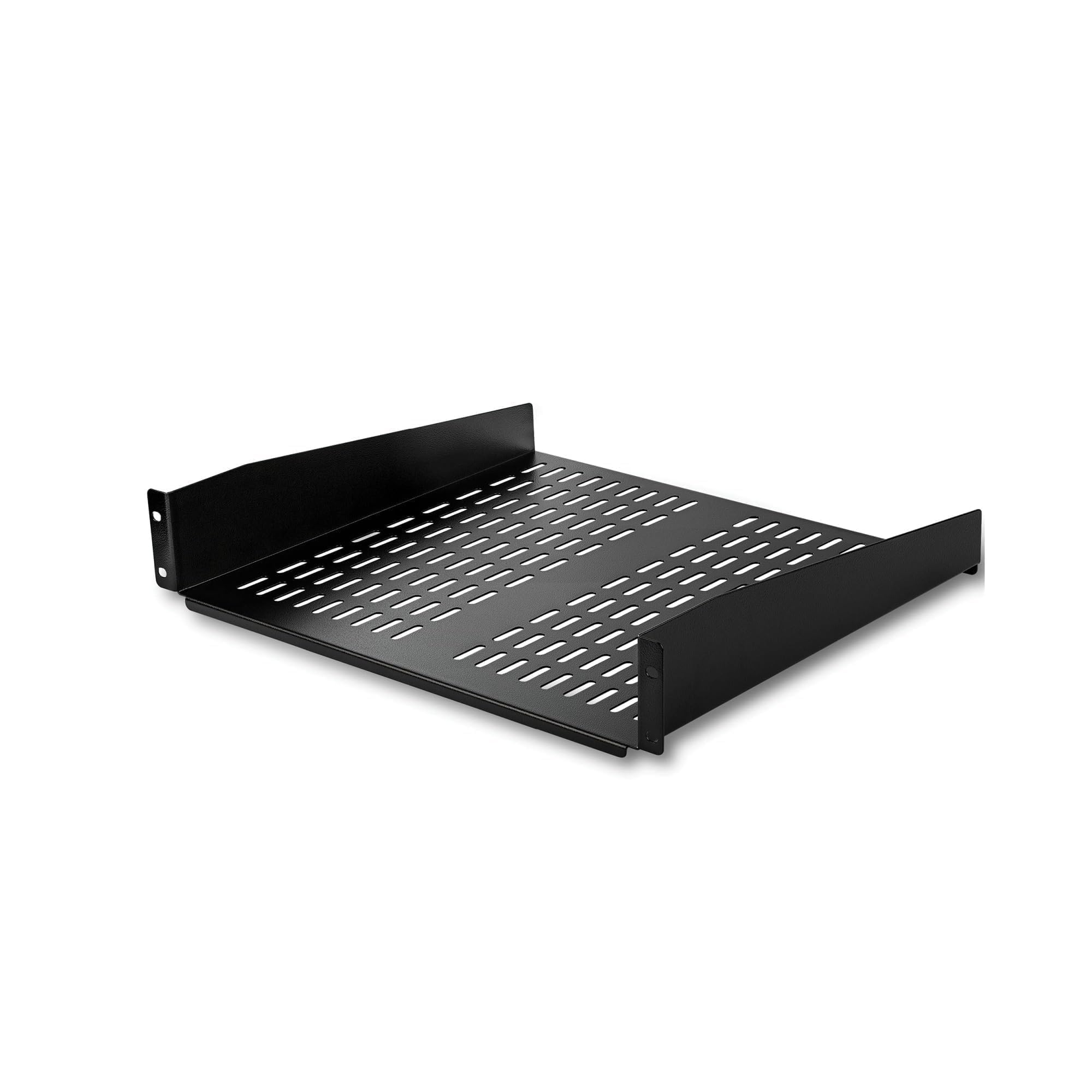 THE WHITE SHOP Server Rack Shelf 2U Vented Cantilever Shelf 19-Inch Rack Mount Shelf Durable Cold Rolled Steel Network Equipment Rack, Pre-Assembled Server Rack, 50LB Weight Capacity