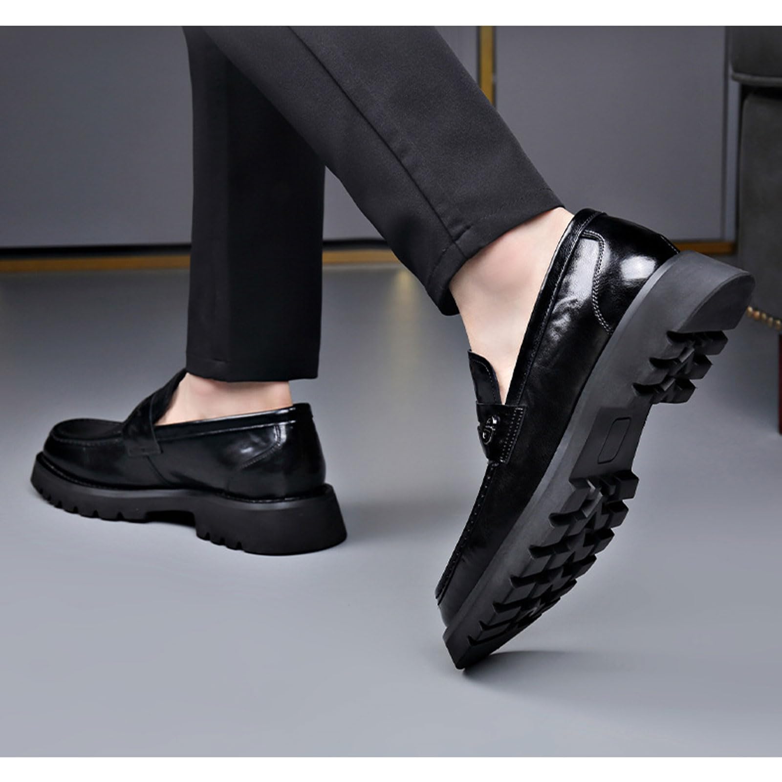 Formelle Business Lederschuhe Für Herren, Modische Lässige Penny Loafer, Bequeme Slipper