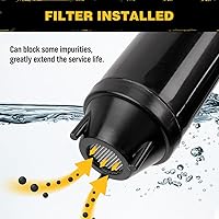 Vista 4 de ELEAD Bomba portátil con batería - Bomba eléctrica de transferencia de combustible/agua 2.4 GPM, bomba de sifón líquido con control de flujo