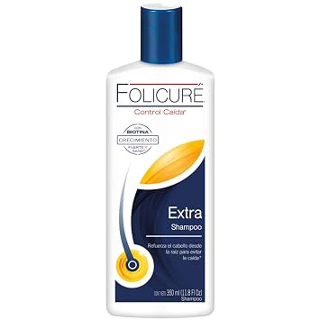 Folicure Hair Growth Shampoo - Control Caida Extra, 11.8 fl oz - Routine Shampoo for Hair Growth, Strengthening and Revitalizing Formula for Thicker, Fuller Hair