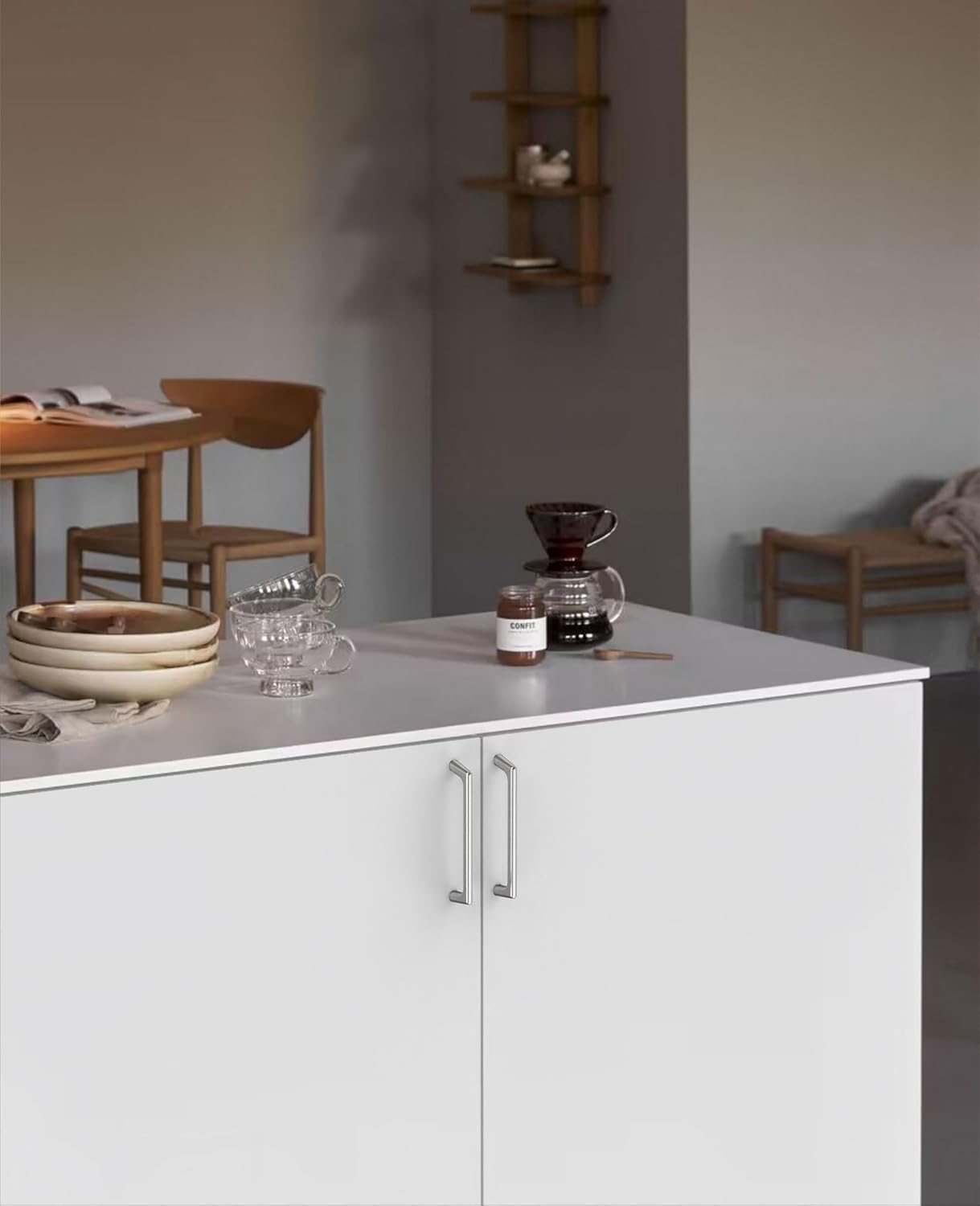 10 Pack 5 Inch(128mm) Kitchen Cabinet Handles Brushed Satin Nickel Cabinet Pulls Kitchen Cabinet Hardware Drawer Pulls for Cupboard Wardrobe