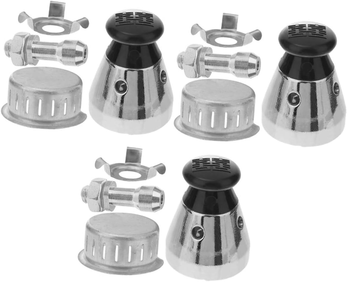 ULTECHNOVO 3Sets Pressure Cooker Relief Valve Jigger Valves with Exhaust Rod Blocking Cover Clips Easy to Install Fits Pressure Cookers