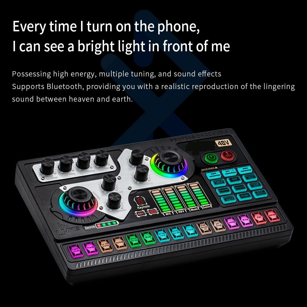 Mixer DJ, Scheda audio live SX96 Registrazione Vlog Cambia voce Mixer stereo microfono