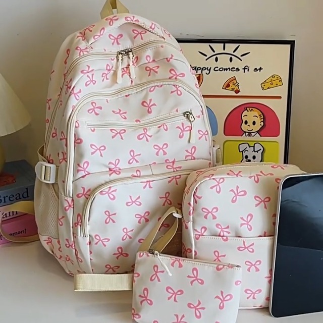 Zaino Estetico Coquette A Forma Di Anatra In Velluto A Coste – Kawaii Laptop Bag Per Viaggi E Università