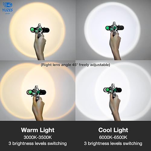 Miniatura 2 de YUZES Luz de pistola de repuesto de pintura, luz LED de pistola de pintura automotriz, sistema de iluminación de ajuste universal ajustable (batería