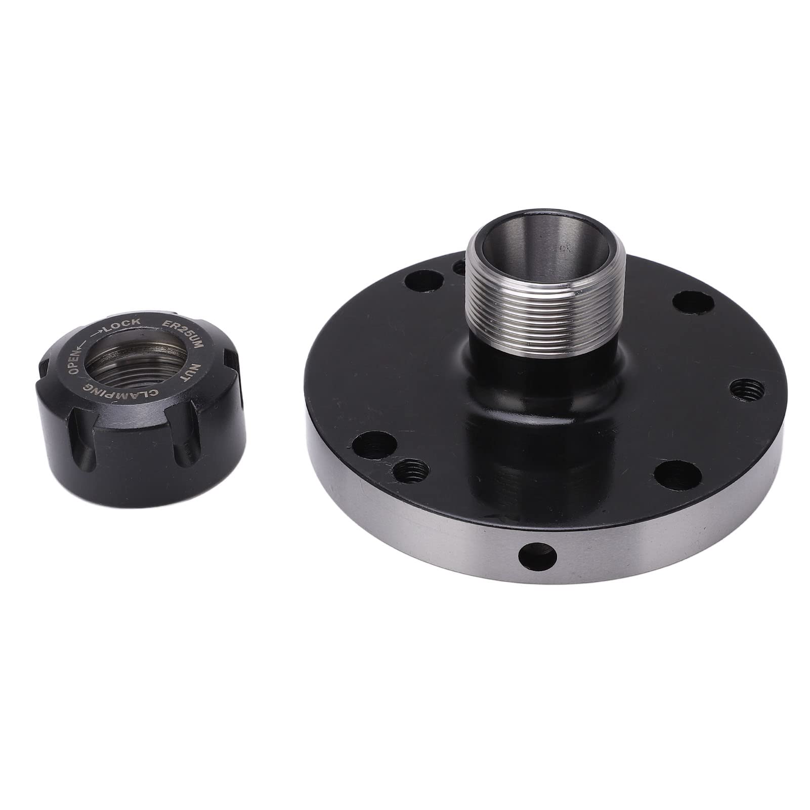 ANKROYU Mill Collet, Carbon Steel Collet Holder Tool, Diameter Chuck Lathe Part, Collet Chuck Accessory for CNC Milling Machine ER25 100mm