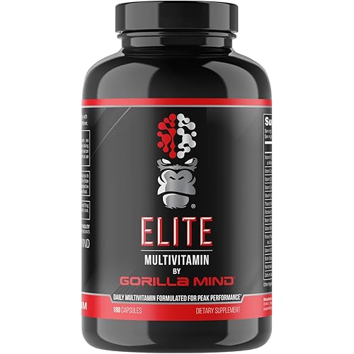 Gorilla Mind Elite Multi-Vitamin (180 Capsules) – Daily Multivitamin Formulated for Peak Performance | 27 Nutrients to Backfill Micronutrient Shortcomings
