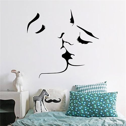 Miniatura 4 de Calcomanías de arte de pared con ojos de pestañas, adhesivos extraíbles para mujeres, dormitorio, decoración de pared de vinilo, cejas para niñas,