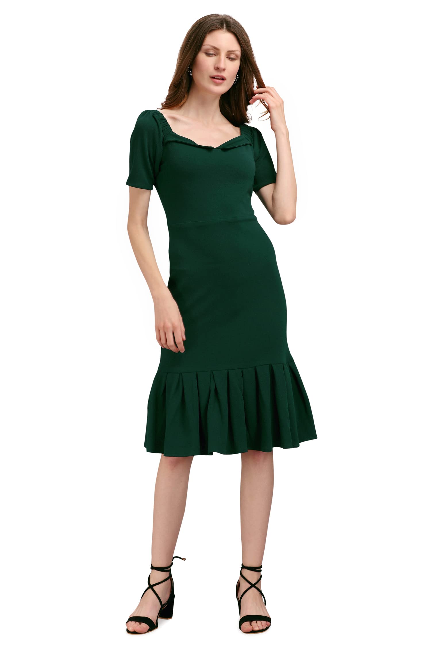 PURVAJAWomen’s Fit & Flare Knee Length Dress (Ruby-364-367)