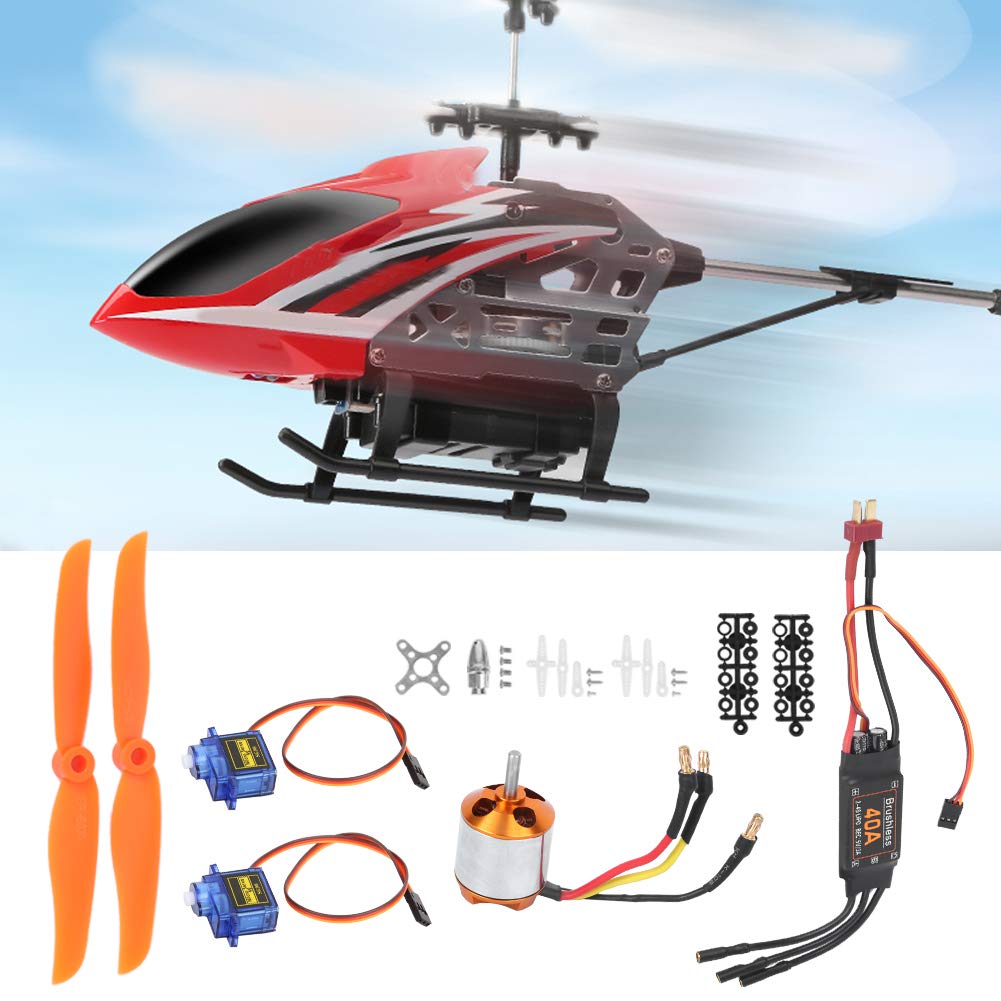 Componentes RC Helicóptero, Kit Profesional 40A ESC 2300KV Motor sin Escobillas 9G Servo Hélice, Componentes RC Avión Todo en para Modelismo RC, Drones, Helicópteros RC y Aviones RC