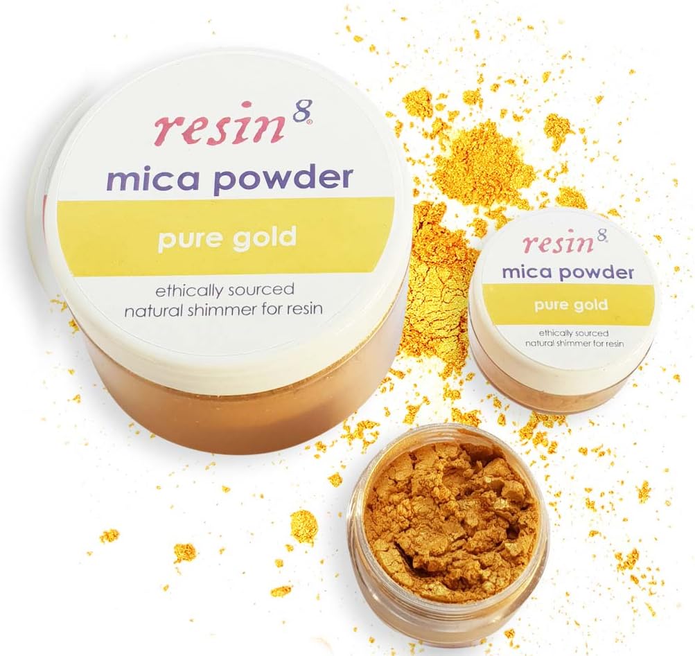 Resin8 Pure Gold Mica Powder Resin Casting Pigment 5g Cosmetic Grade