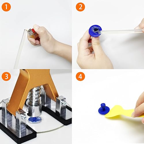 Miniatura 4 de S-SNAIL-OO Kit de reparación de extractores de abolladuras de automóvil, extractor de abolladuras dorado sin pintura, juego de herramientas para